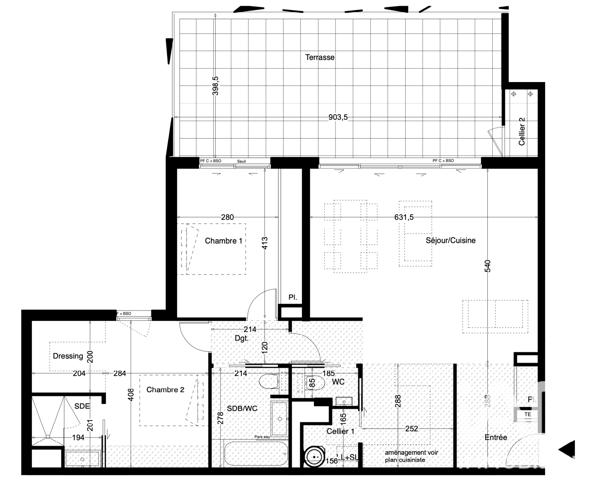 Appartement (prestige) à vendre 3 pièces 93,35 m² Castelnau-le-Lez