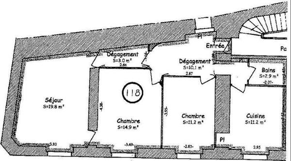 Appartement 3 pièces - 44000 Nantes -  Graslin-Commerce