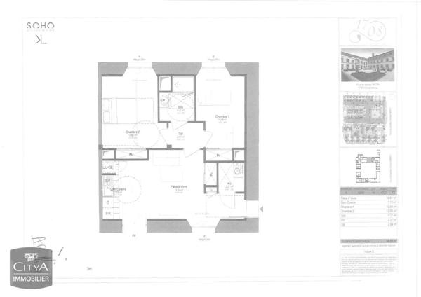Appartement à louer 3 pièces 56.83m² Fontainebleau (77300)