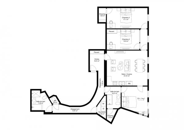 Appartement à vendre 4 pièces 117,12 m² Paris 9