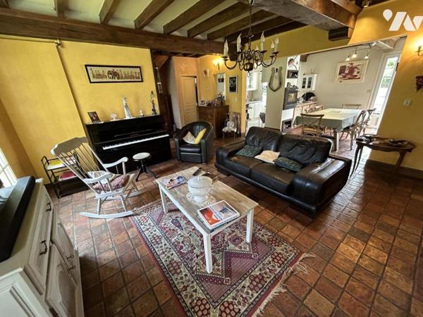 maison avec étang