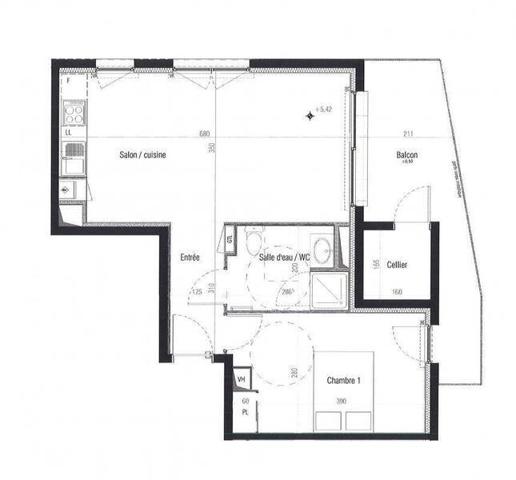 Appartement 2 pièces - 44300 Nantes -  Beaujoire-Halvêque