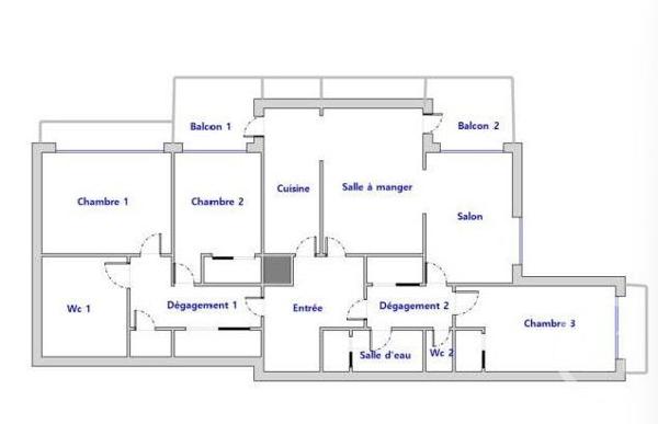 Appartement T5 à vendre  5 pièces - 111 m2 ANNECY - 74