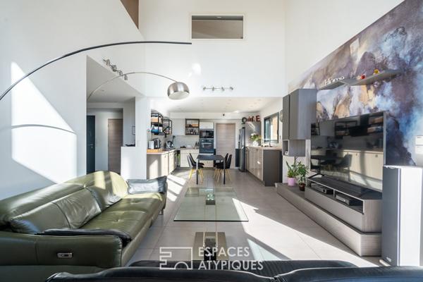 Maison contemporaine avec jardin