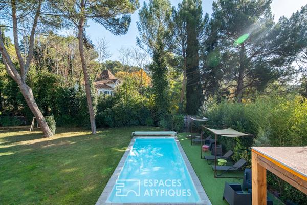 Maison contemporaine avec jardin