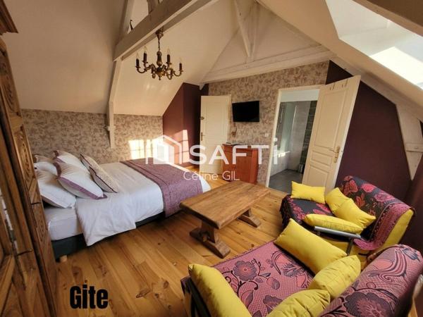 Maison avec gîte et appartement – piscine – proche Josselin