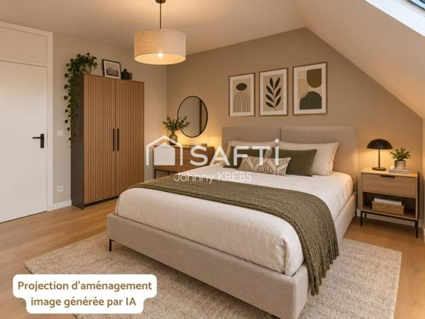 Maison familiale lumineuse avec jardin et garage