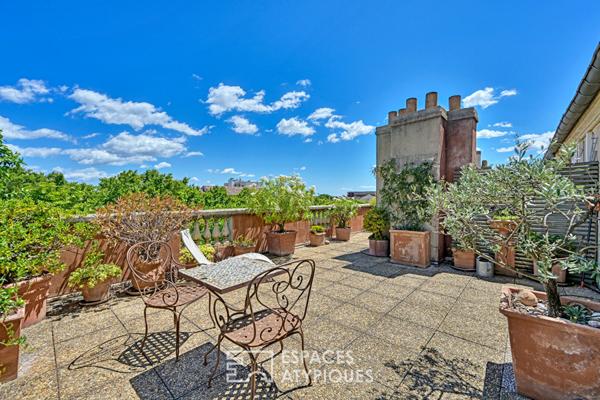 Appartement avec terrasse de 100 m² sans vis-à-vis, dernier étage, Quartier Feuchères