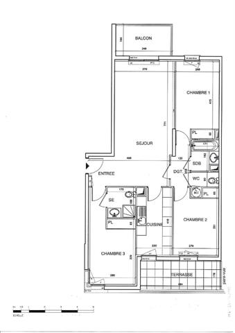 Asnières 4 pièces 88m² avec balcon/terrasse et box