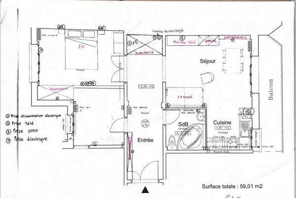 Appartement de 58,25 m²