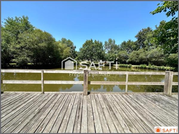 Vairé. Propriété 176m2, terrain 6520m2, 5ch, étang