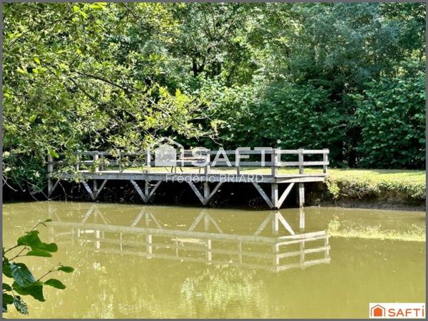 Vairé. Propriété 176m2, terrain 6520m2, 5ch, étang