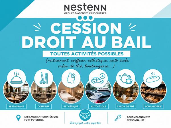 Cession Droit au Bail toutes activités possible, Gonesse Gare 110m² + parking privé