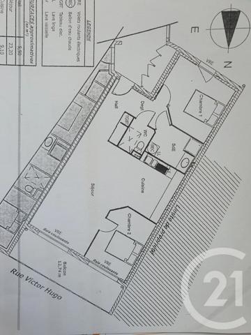 Appartement F3 à vendre  3 pièces - 68,98 m 2   CHALLANS  - 85