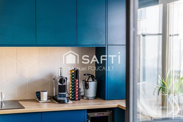 Dijon centre ville, Quartier Jouvence, appartement type 4 de 82 m2 avec terrasse, caves et garage en sous-sol