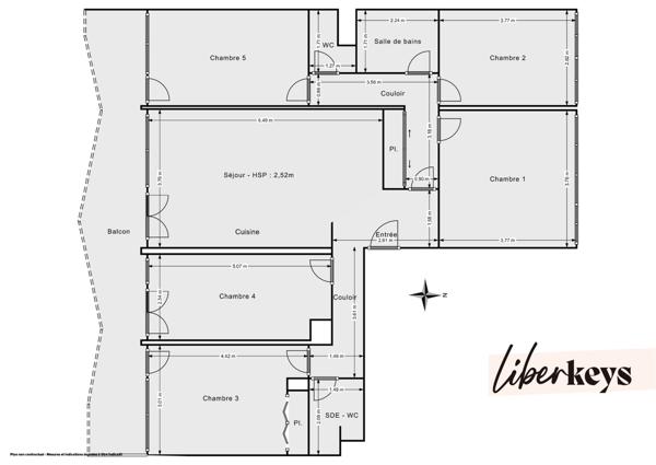 Grand appartement T6 avec 5 chambres, entièrement rénové, meublé et équipé | Rue Professeur Patel | 69009 Lyon
