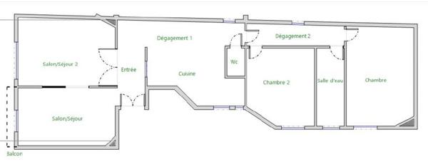 Appartement  4 pièce(s) 88,69 m2 dans un bel immeuble haussmannien, quartier Convention