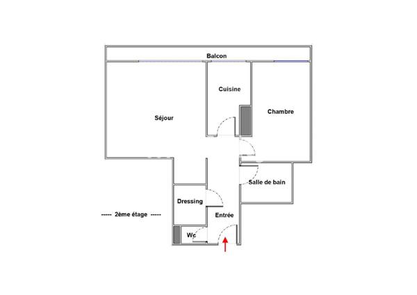 Appartement 2 pièces - 52 m²