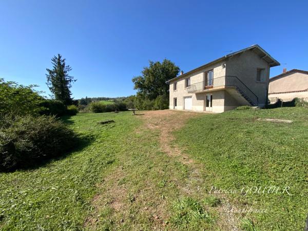 A SAINT GERMAIN LAVAL (42) MAISON de 120 M2 avec terasse TERRAIN de 3 HA et BATIMENT de 75 M2