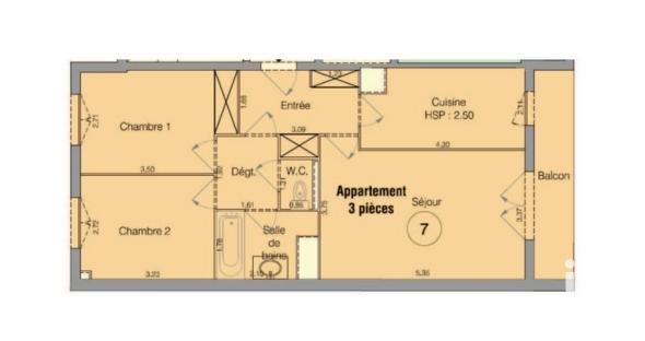 Apartment for sale 3 rooms 61 m² Choisy-le-Roi