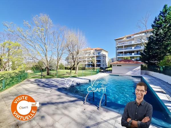 Rez-de-jardin dans résidence standing avec piscine