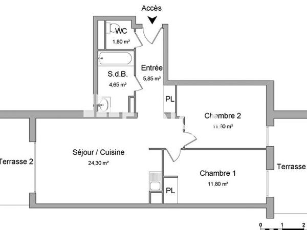 Location Appartement 3 pièces 60 m² - 3 RUE PIERRE BROSSOLETTE Persan 95340