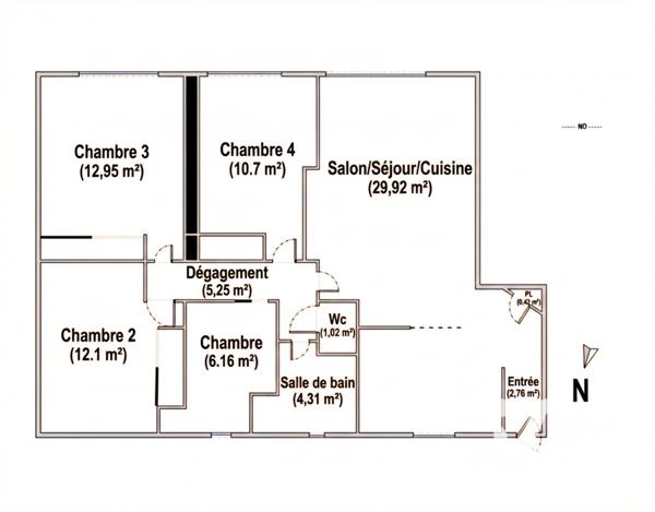Appartement à vendre 5 pièces 86 m² Paris 20