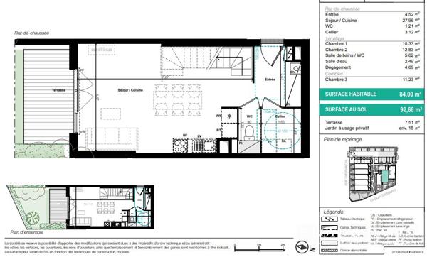 MAISON DE VILLE AVEC JARDIN & LOGIA