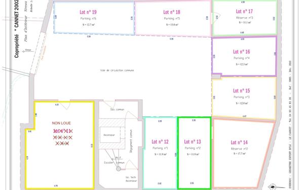 Stationnement à louer    92,30 m2 Le Cannet