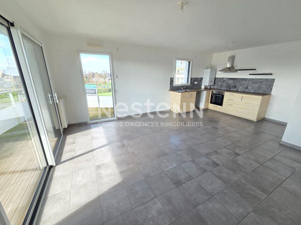 Concarneau appartement T3 de 71 m² avec une terrasse de 20 m² dans une résidence récente avec ascenseur parking sous so