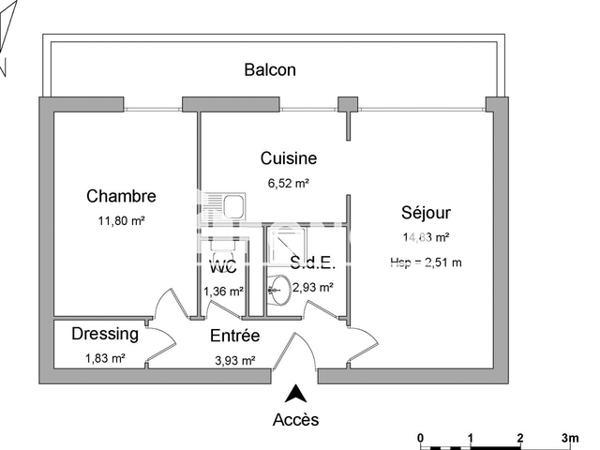 Location Appartement 2 pièces 43.2 m² - 9 RUE D'ARMAGNAC Rennes 35000