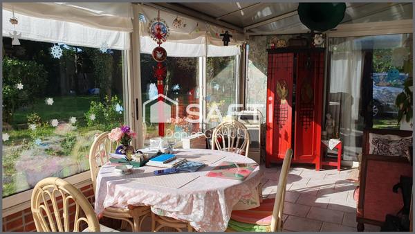 Charmante maison en pierre et brique, beau terrain avec un puit, garage