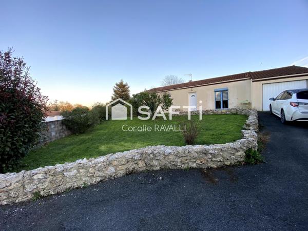 Maison de plain-pied sans vis-à-vis, offrant un cadre paisible