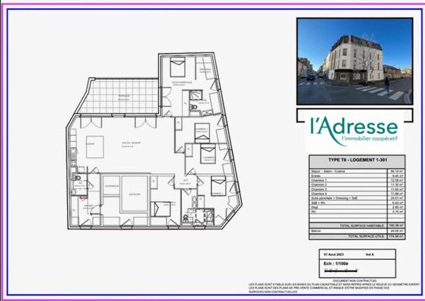 APPARTEMENT T6/7 AVEC TERRASSE ET PARKING