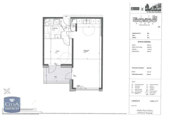 Appartement à louer 2 pièces 50.95m²