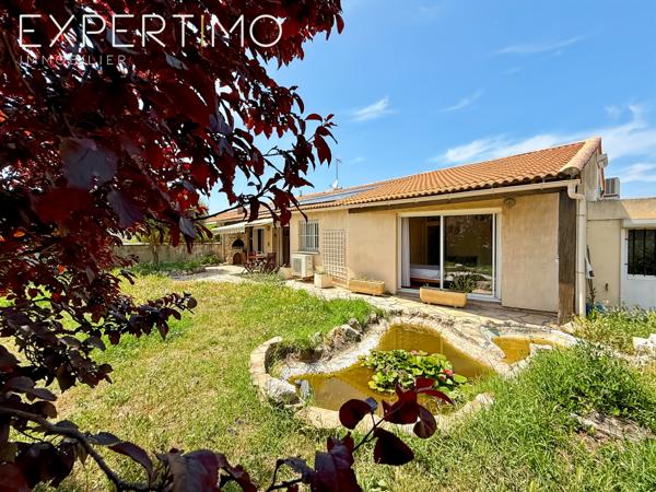 Palavas-les-Flots (34250) Palavas les Flots, villa T5 d'environ 106 m2 sur un terrain de 476 m2, dépendance et garage.