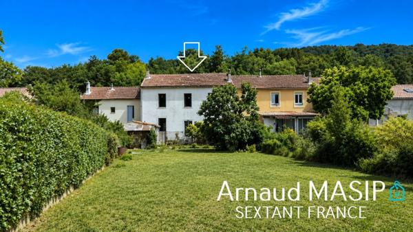 MAISON BEAUX VOLUMES, 191M² HAB, 5 CH, GARAGE, GRAND JARDIN ACCES RIVIERE