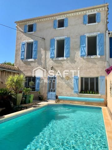 Maison de village 3 chambres jardin piscine