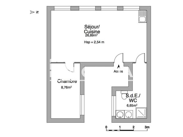 Location Appartement 2 pièces 42.3 m² - 2 BIS R ALSACE LORRAINE Agen 47000