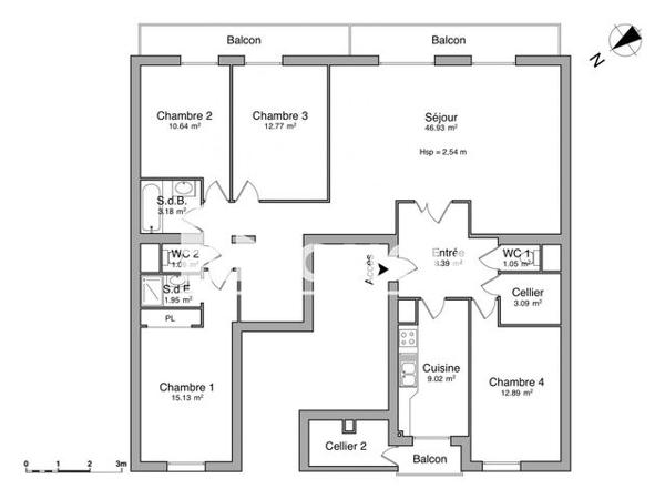 Location Appartement 5 pièces 126.1 m² - BATIMENT A3 Toulouse 31400