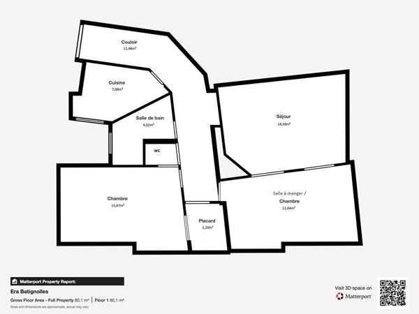 Appartement  75017 Paris 3 pièces 67 m2