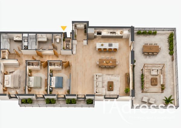 Appartement La Ciotat - 4 pièces - 107 m2