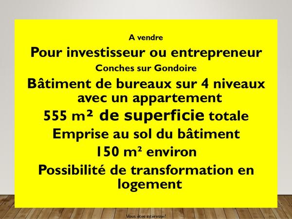 Immeuble de bureaux Conches Sur Gondoire de 555 m²