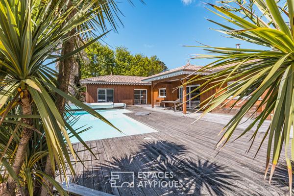 Maison en bardage bois au bourg de Lège-Cap-Ferret