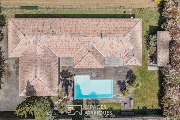 Maison en bardage bois au bourg de Lège-Cap-Ferret