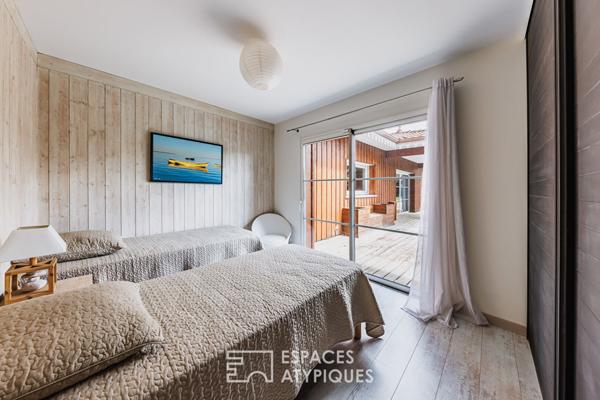 Maison en bardage bois au bourg de Lège-Cap-Ferret