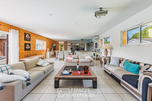 Maison en bardage bois au bourg de Lège-Cap-Ferret