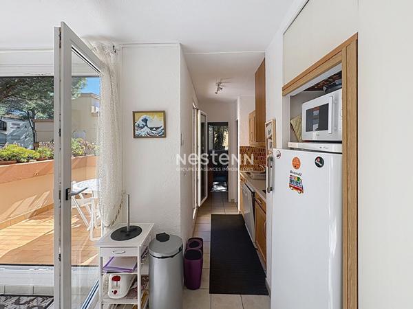 À deux pas de la plage, charmant T2 bis avec terrasse et garage