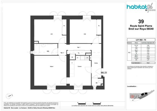  Appartements du 2 au 4 pièces – Breil-sur-Roya 