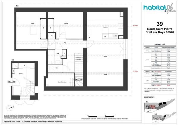  Appartements du 2 au 4 pièces – Breil-sur-Roya 